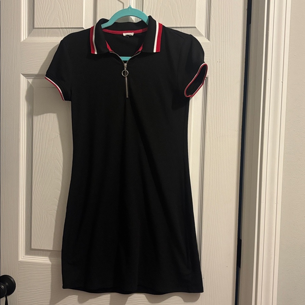 Garage Black Dress with Red Accents